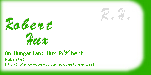 robert hux business card